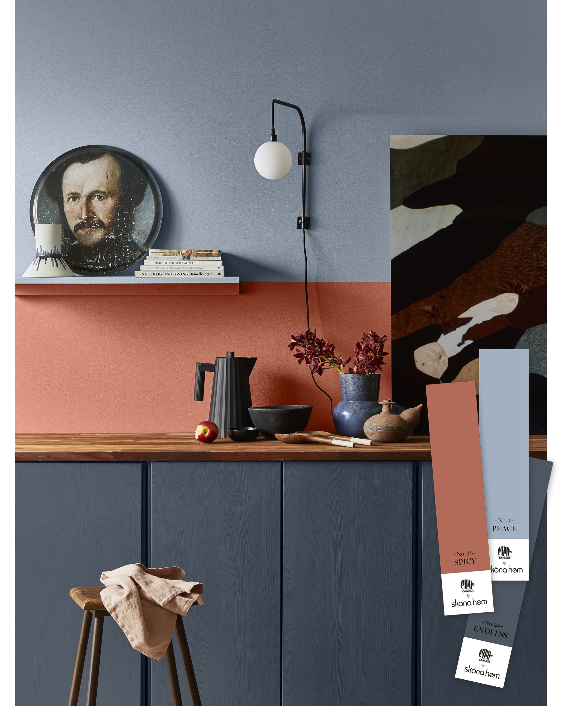 Kok Malat Med Inspiration Fran Himmel Och Hav I Solnedgang