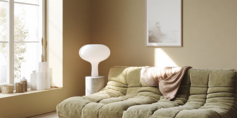 vardagsrum målat i kulören ax