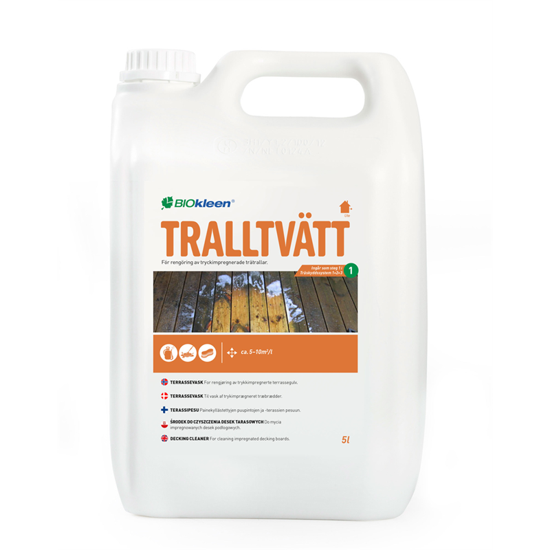 Tralltvätt för rengöring av altan och uteplatser, 5l caparol färg Q significa altaneria